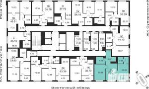 2-к квартира, вторичка, 59м2, 25/25 этаж