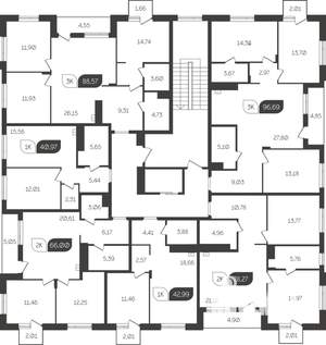 2-к квартира, вторичка, 78м2, 3/4 этаж