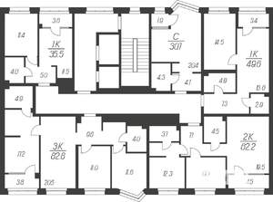 2-к квартира, вторичка, 62м2, 16/24 этаж