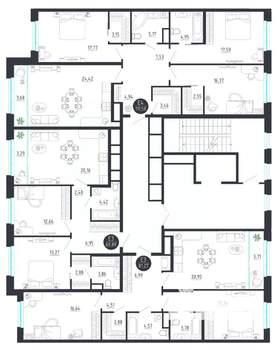 2-к квартира, строящийся дом, 81м2, 8/8 этаж