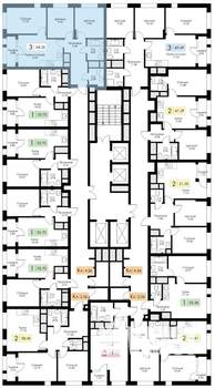3-к квартира, вторичка, 64м2, 23/25 этаж