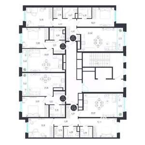 2-к квартира, строящийся дом, 75м2, 2/8 этаж