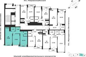 2-к квартира, вторичка, 78м2, 3/9 этаж