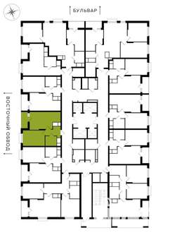 1-к квартира, вторичка, 39м2, 7/25 этаж
