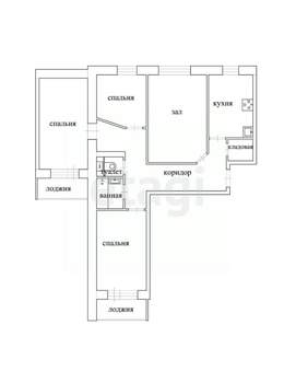 4-к квартира, вторичка, 80м2, 8/9 этаж