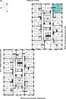 1-к квартира, строящийся дом, 40м2, 3/25 этаж