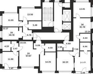 2-к квартира, вторичка, 50м2, 9/10 этаж