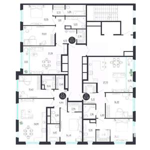 2-к квартира, строящийся дом, 76м2, 6/8 этаж