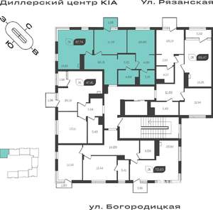 2-к квартира, вторичка, 68м2, 4/4 этаж