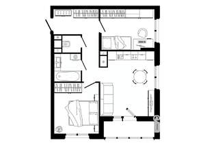 2-к квартира, строящийся дом, 60м2, 25/25 этаж