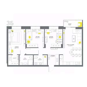 3-к квартира, вторичка, 90м2, 19/25 этаж
