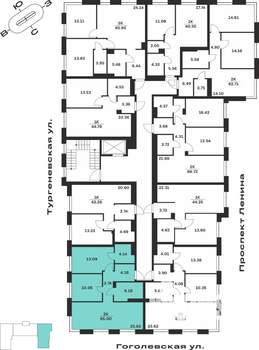 2-к квартира, вторичка, 65м2, 1/7 этаж