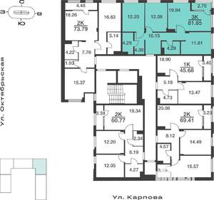 3-к квартира, вторичка, 82м2, 5/9 этаж