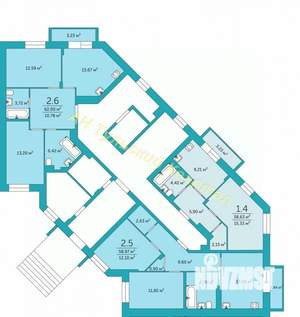 2-к квартира, вторичка, 62м2, 1/5 этаж