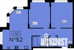 2-к квартира, строящийся дом, 79м2, 2/9 этаж