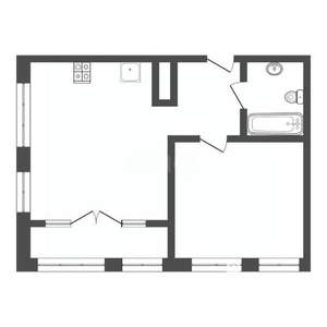 1-к квартира, вторичка, 30м2, 4/5 этаж