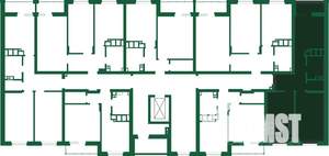 2-к квартира, строящийся дом, 57м2, 1/9 этаж