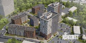 2-к квартира, строящийся дом, 53м2, 8/15 этаж