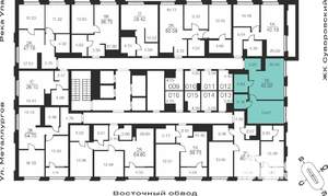 1-к квартира, вторичка, 45м2, 6/25 этаж
