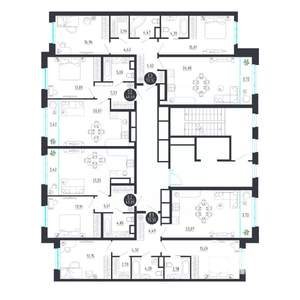 1-к квартира, строящийся дом, 49м2, 5/8 этаж