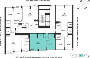 1-к квартира, вторичка, 69м2, 4/9 этаж