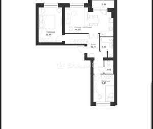 2-к квартира, вторичка, 64м2, 3/5 этаж