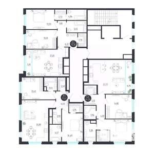 2-к квартира, строящийся дом, 85м2, 2/8 этаж