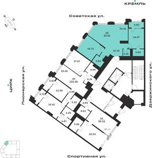 2-к квартира, вторичка, 88м2, 2/10 этаж