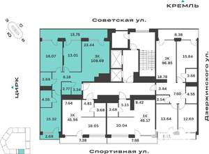 3-к квартира, вторичка, 109м2, 9/10 этаж