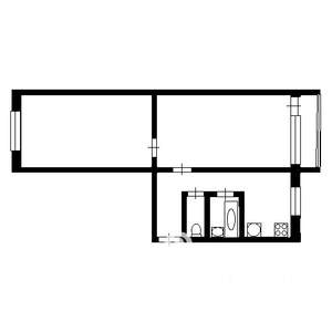 2-к квартира, вторичка, 46м2, 5/5 этаж