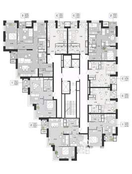 1-к квартира, строящийся дом, 54м2, 4/21 этаж