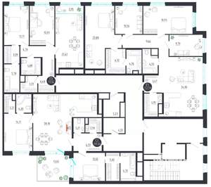 2-к квартира, строящийся дом, 79м2, 8/8 этаж