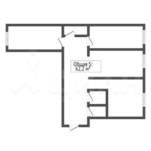 3-к квартира, вторичка, 63м2, 3/5 этаж