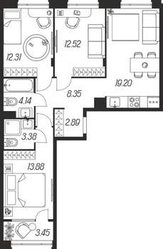 3-к квартира, вторичка, 80м2, 9/15 этаж