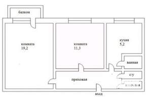 2-к квартира, вторичка, 50м2, 8/9 этаж