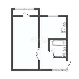 1-к квартира, вторичка, 30м2, 2/5 этаж