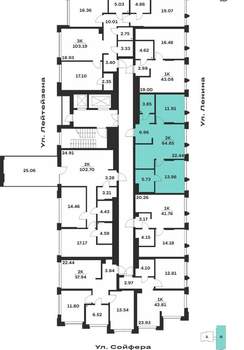 2-к квартира, вторичка, 65м2, 4/10 этаж