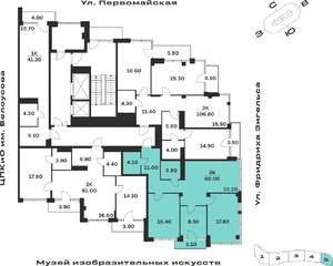 3-к квартира, вторичка, 88м2, 6/9 этаж