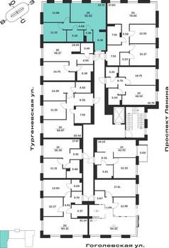 2-к квартира, вторичка, 66м2, 1/7 этаж
