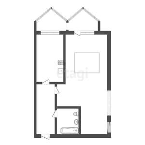 1-к квартира, вторичка, 40м2, 7/9 этаж