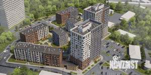 2-к квартира, строящийся дом, 55м2, 3/15 этаж
