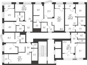 1-к квартира, вторичка, 46м2, 5/24 этаж