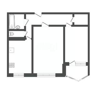 2-к квартира, вторичка, 51м2, 9/9 этаж