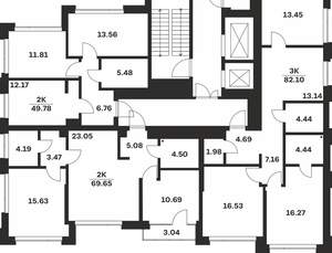 2-к квартира, вторичка, 70м2, 3/10 этаж