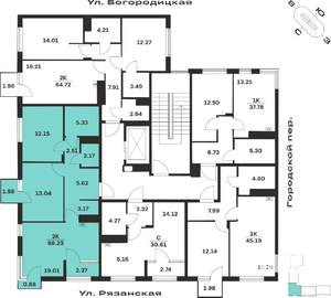 2-к квартира, вторичка, 68м2, 3/4 этаж