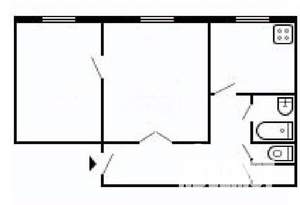 2-к квартира, вторичка, 54м2, 2/5 этаж