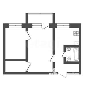 2-к квартира, вторичка, 44м2, 5/5 этаж