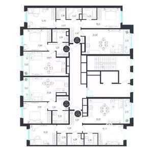 2-к квартира, строящийся дом, 79м2, 2/8 этаж