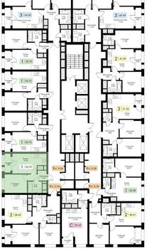 1-к квартира, вторичка, 34м2, 18/25 этаж