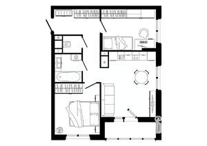 2-к квартира, строящийся дом, 60м2, 24/25 этаж